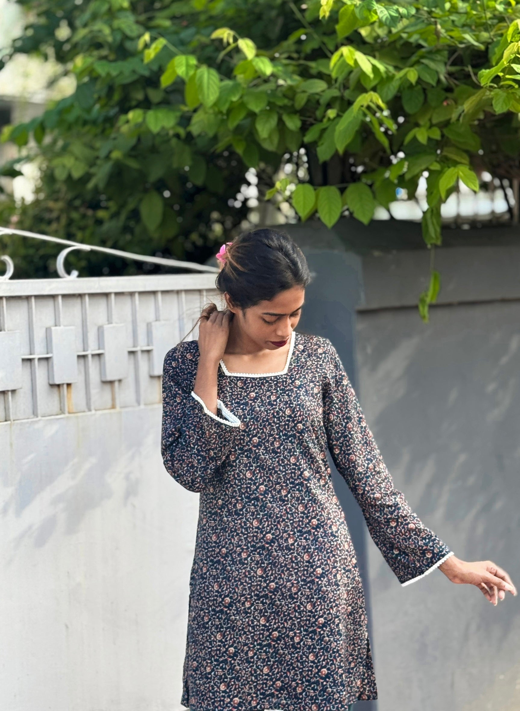 Classic Charm Floral Kurti