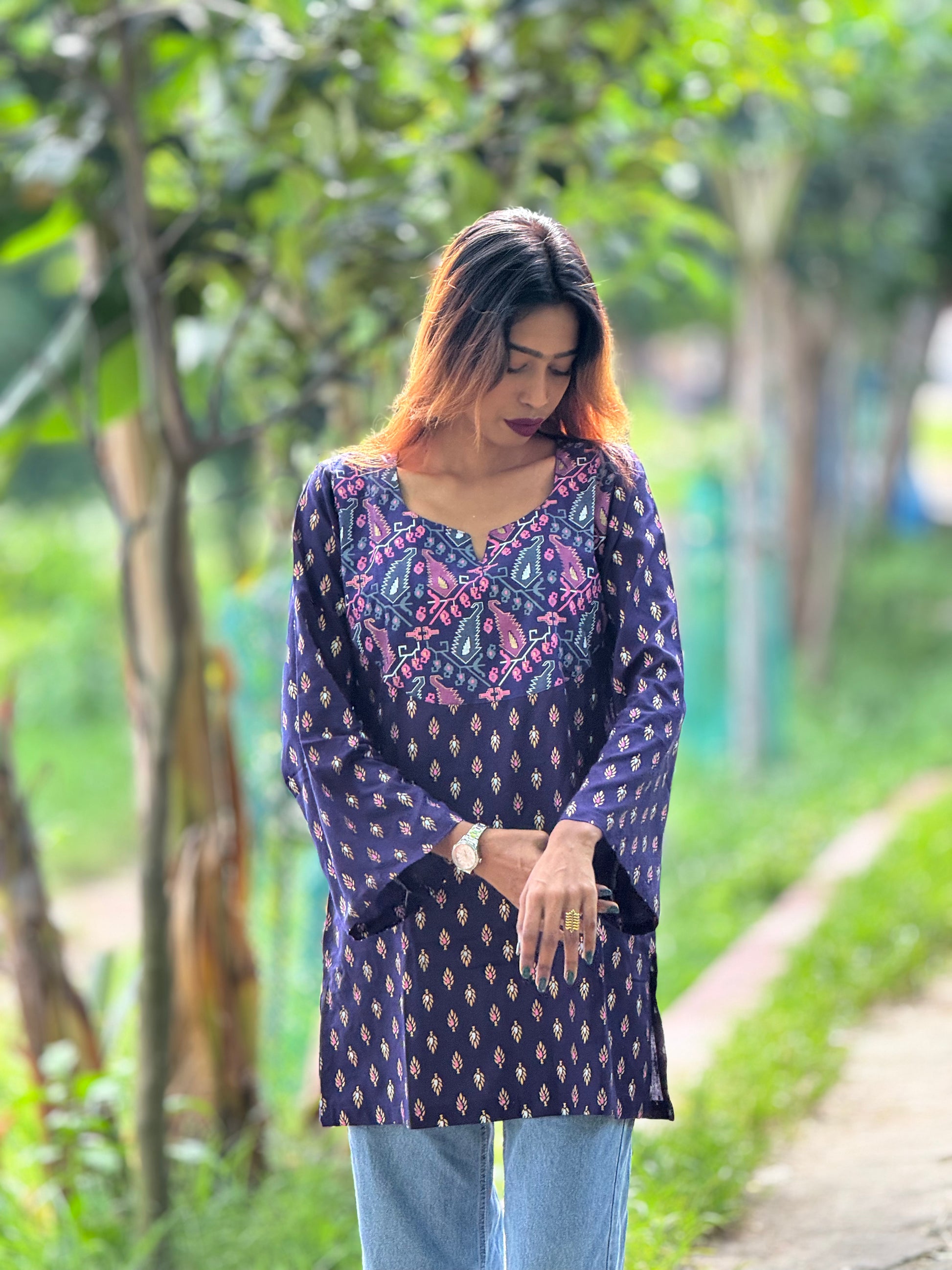 Neela (নীলা) - Cotton Short Kurti