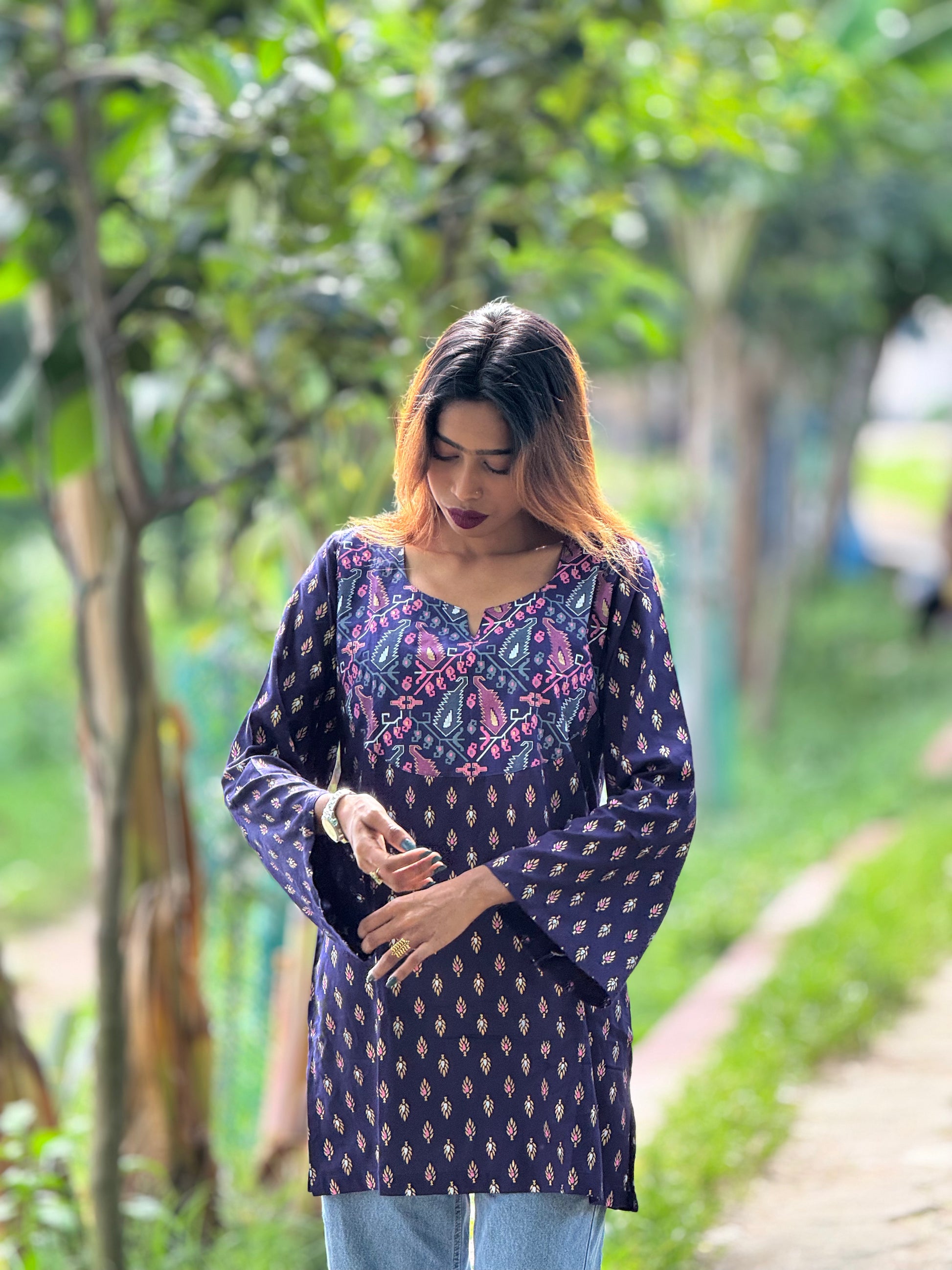 Neela (নীলা) - Cotton Short Kurti