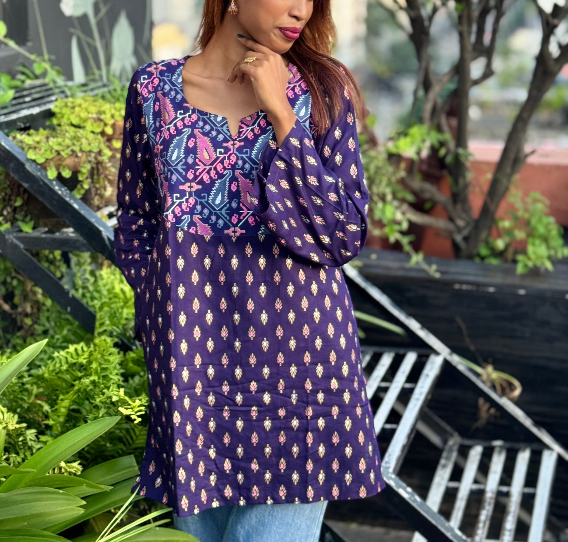 Neela (নীলা) - Cotton Short Kurti