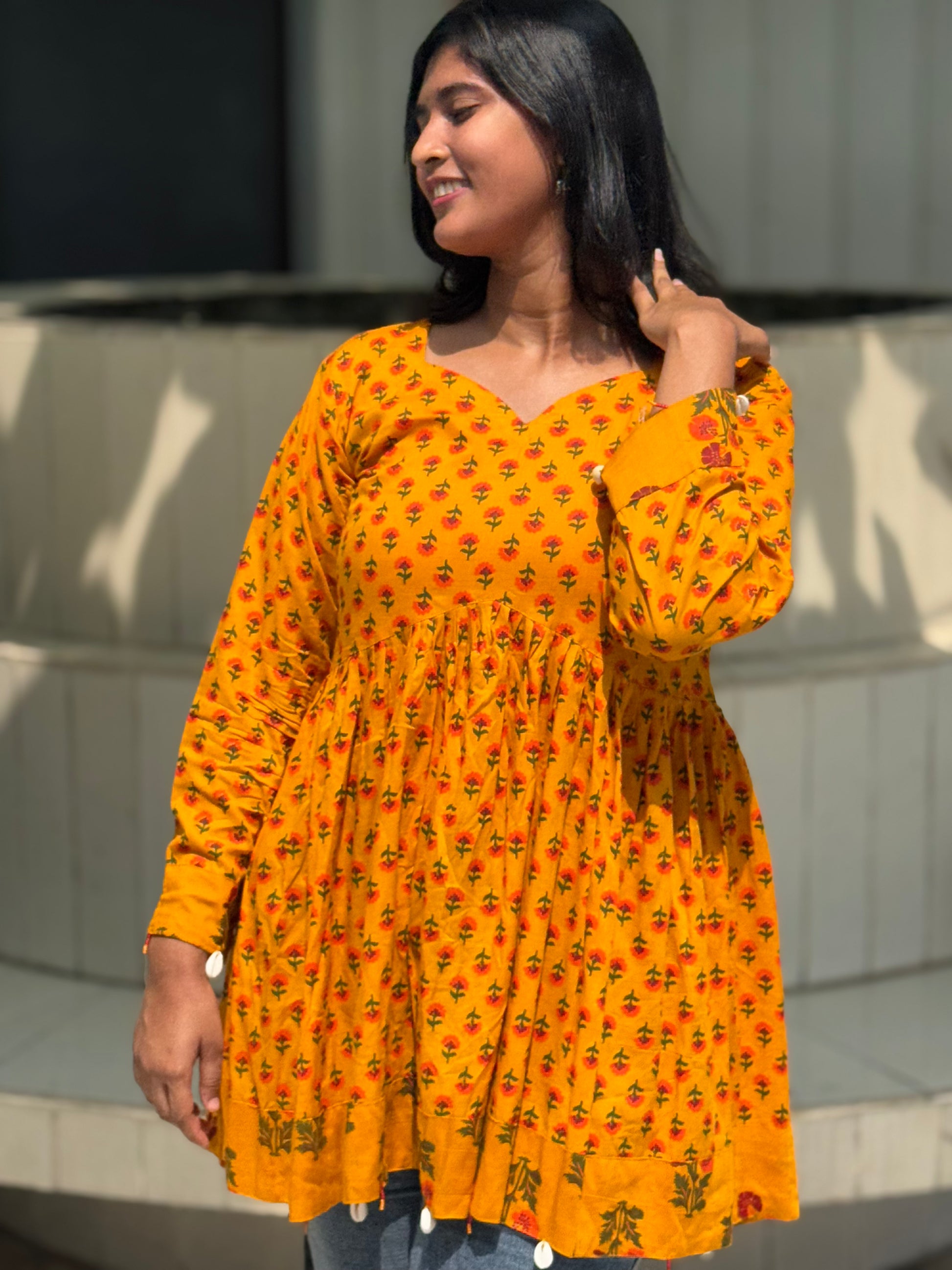 Sunflower (সানফ্লাওয়ার) - Cotton Short Kurti