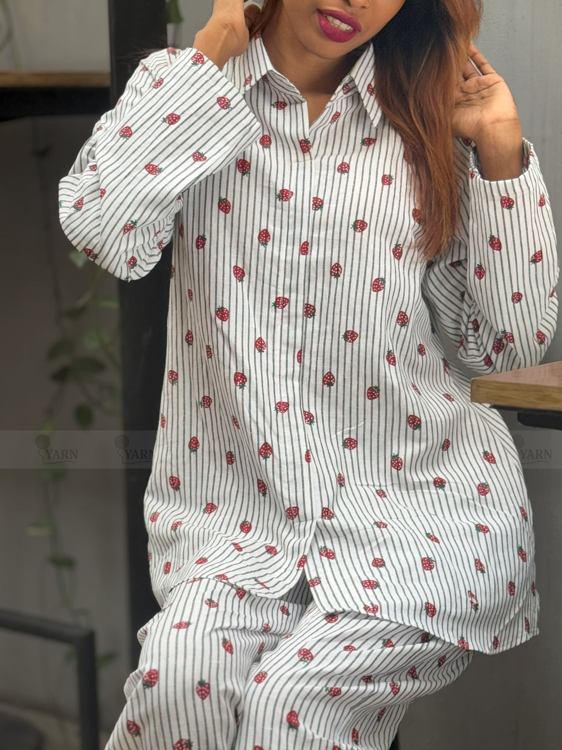 Strawberry (স্ট্রবেরি) - Premium Cotton Co-Ord Set