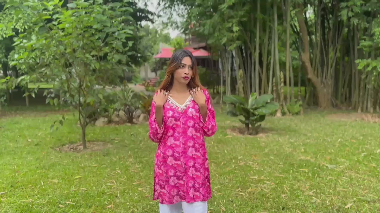 Orchid (অর্কিড) - Premium Cotton Short Kurti