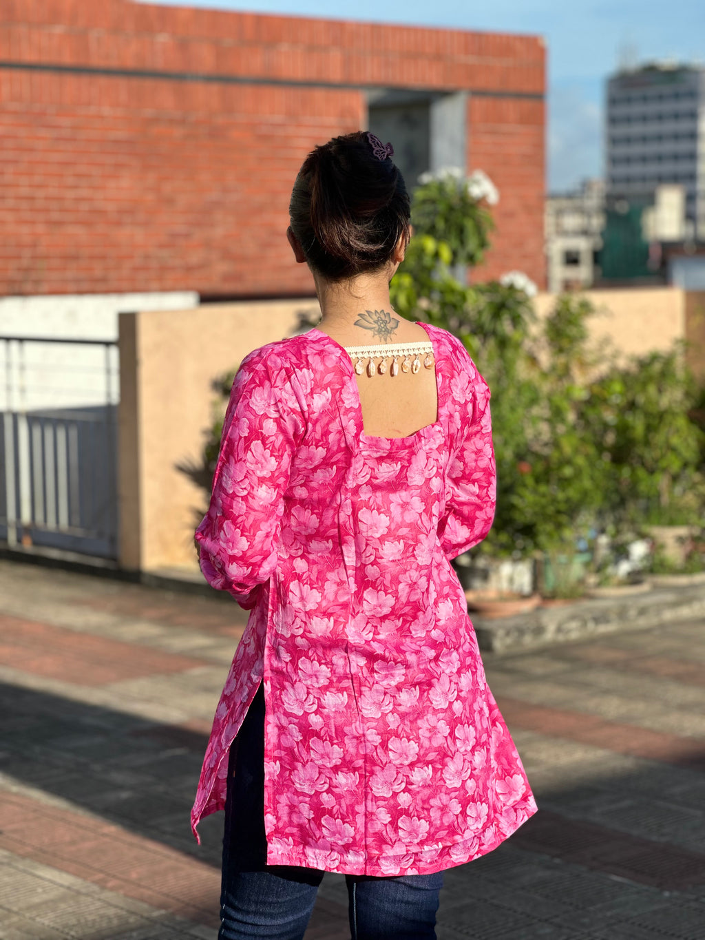 orchid 🌸cotton kurti