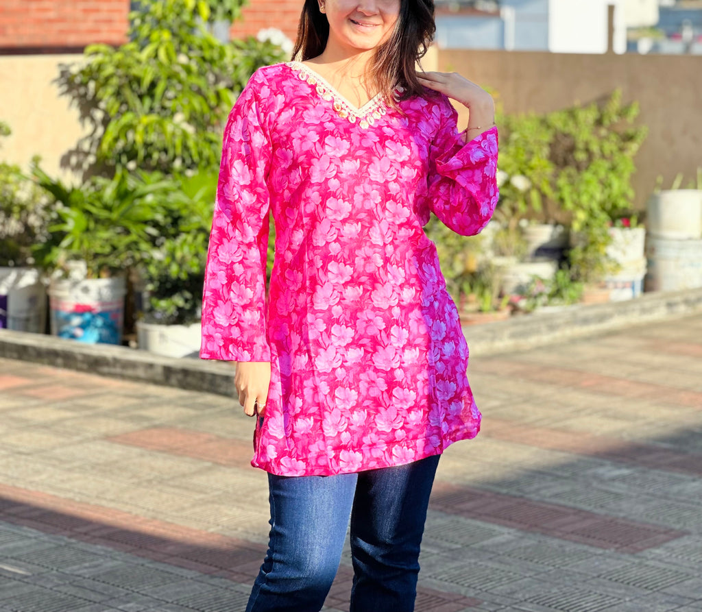 orchid 🌸cotton kurti