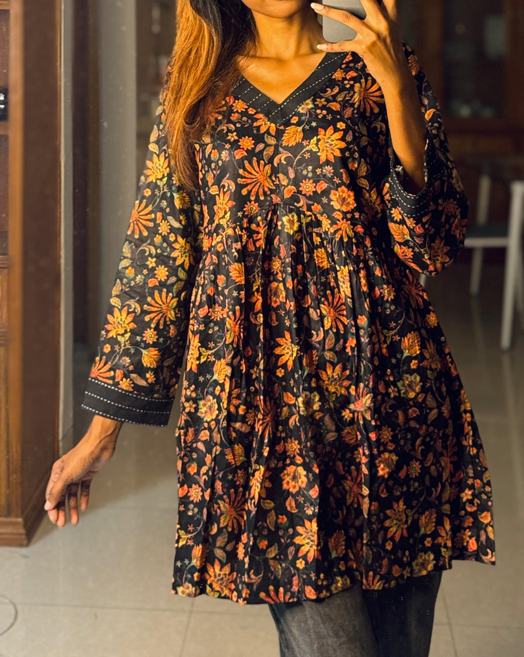 Autumn Bloom - Cotton Mini Frock