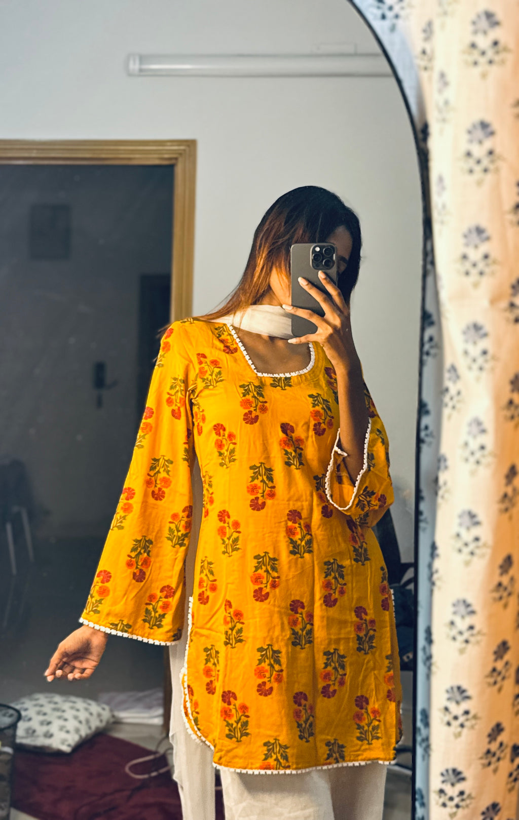 "লতা " round  Kurti