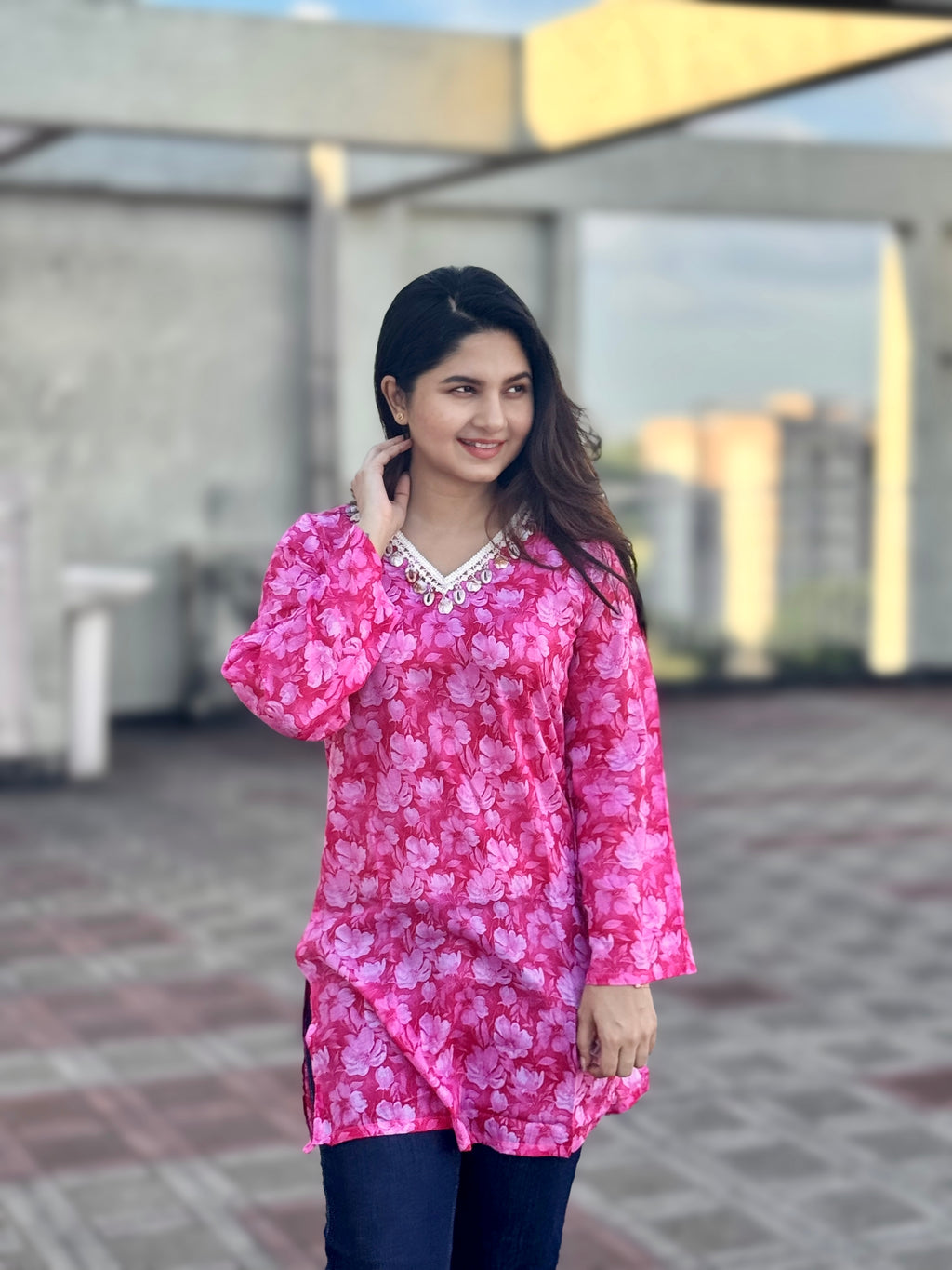 orchid 🌸cotton kurti