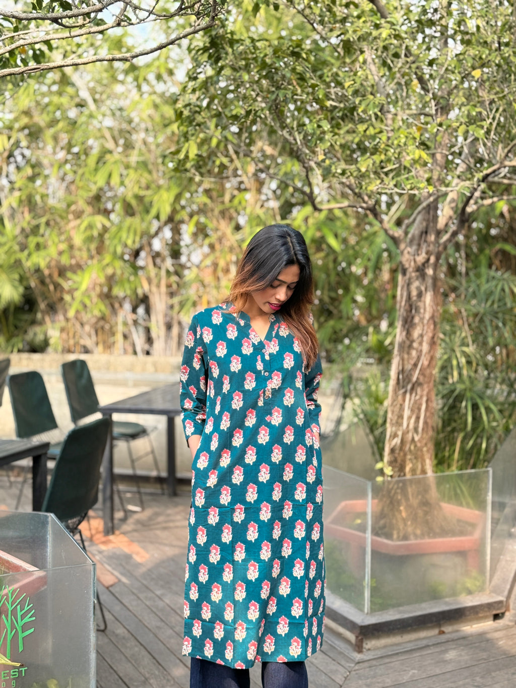 "জিনিয়া" long kurti ☘️