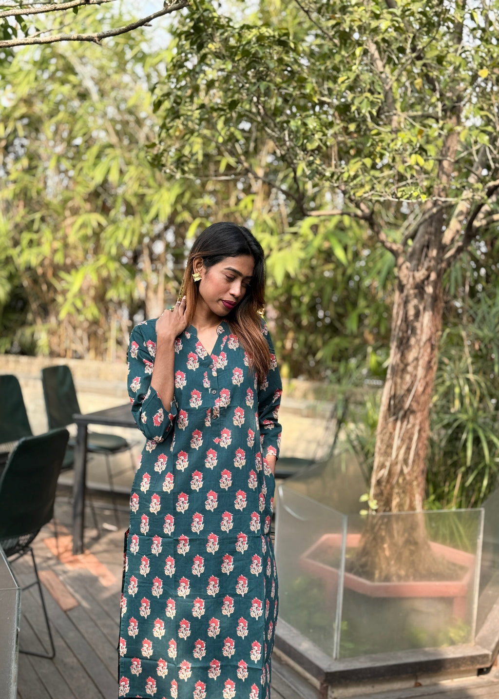 "জিনিয়া" long kurti ☘️