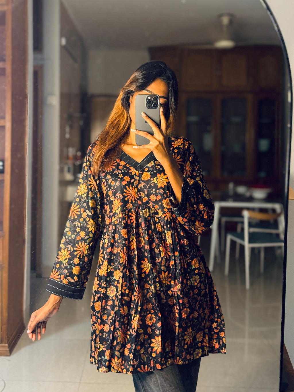 Autumn Bloom - Cotton Mini Frock