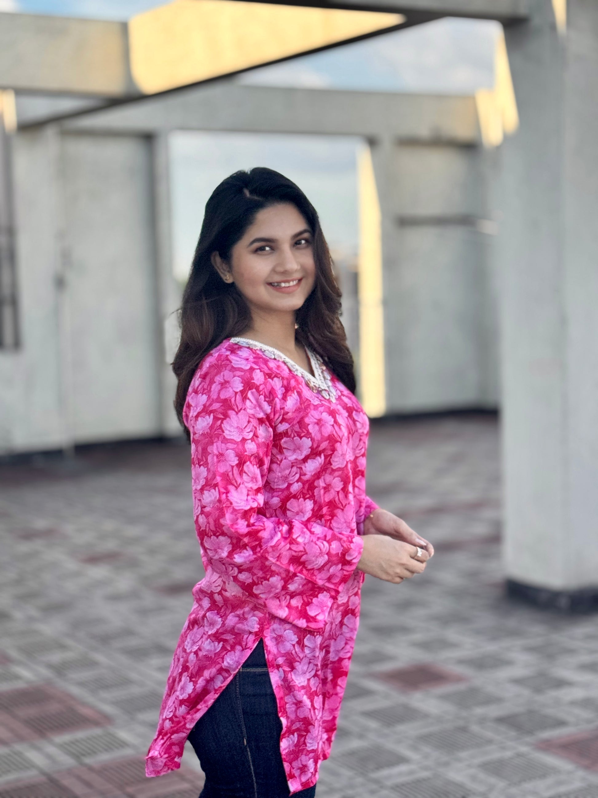 orchid 🌸cotton kurti